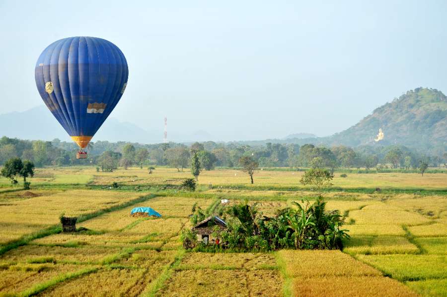 Hot air ballooning over Dambulla Sri Lanka